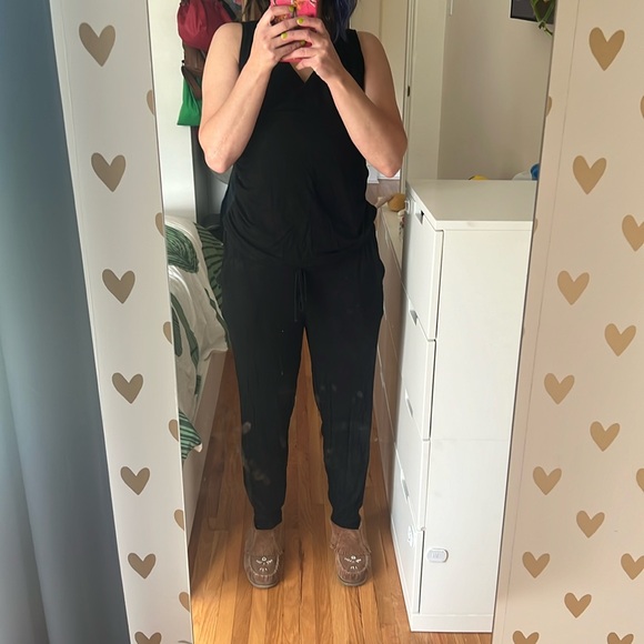 Stork and Babe maternity jumpsuit sleeveless long pant marked XXS - Picture 2 of 8